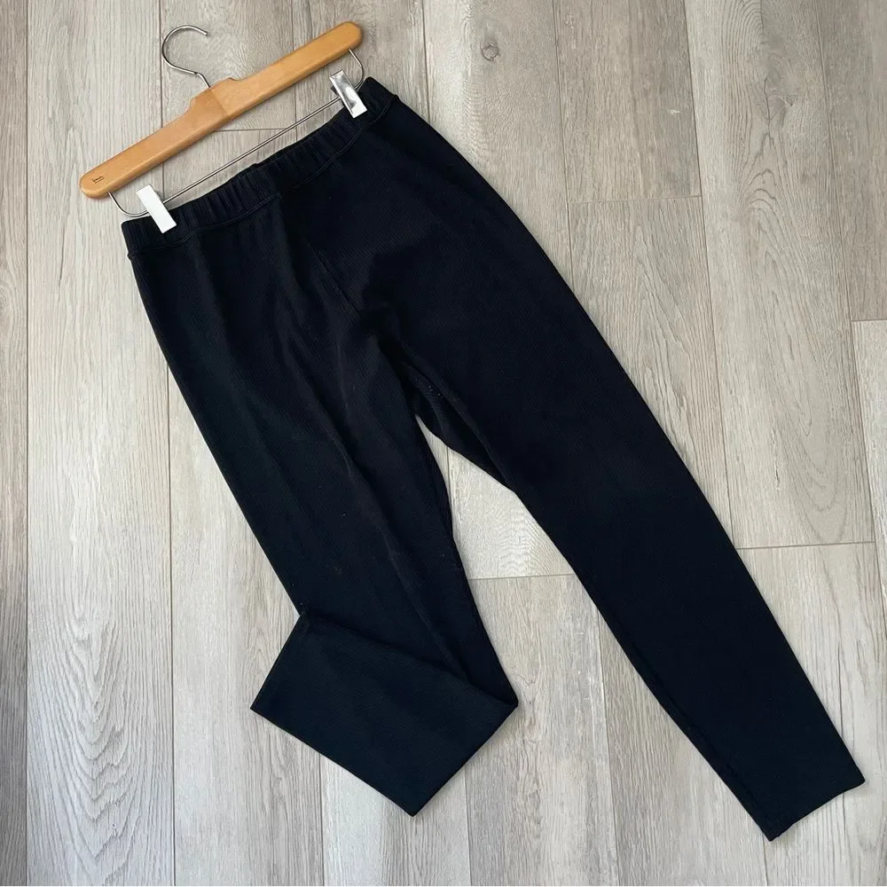 Alo Ribbed Leggings high rise skinny crop womens Black (small) athleisure gym